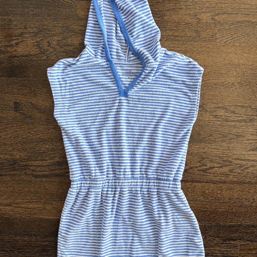vineyard vines girls terry cover up sz medium